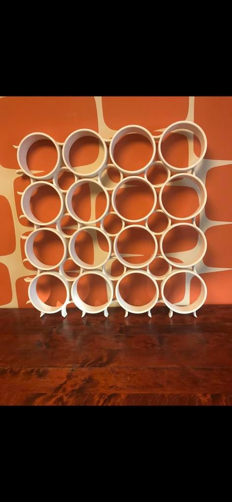 Panneaux design vintage modulaires style années 70, Plastique, Vintage, Enlèvement, Blanc