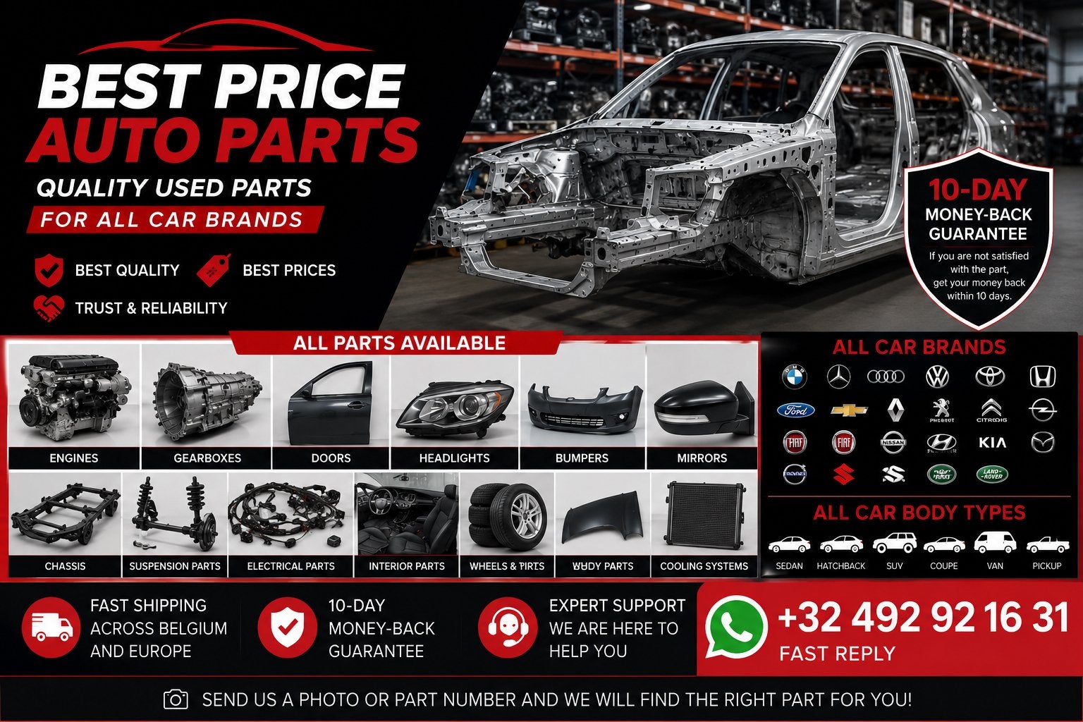 ALL MECHANICAL & BODY PARTS FOR ALL CAR BRANDS, Auto's, BMW, Particulier, Ophalen