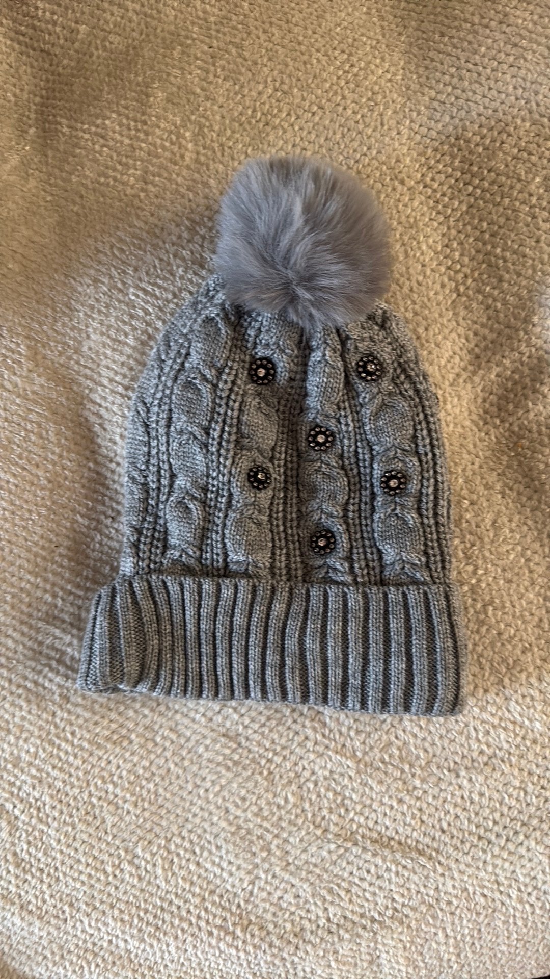 Bonnet, Kinderen en Baby's, Kinderkleding | Mutsen, Sjaals en Handschoenen, Meisje, Ophalen of Verzenden, Zo goed als nieuw, 146 t/m 152