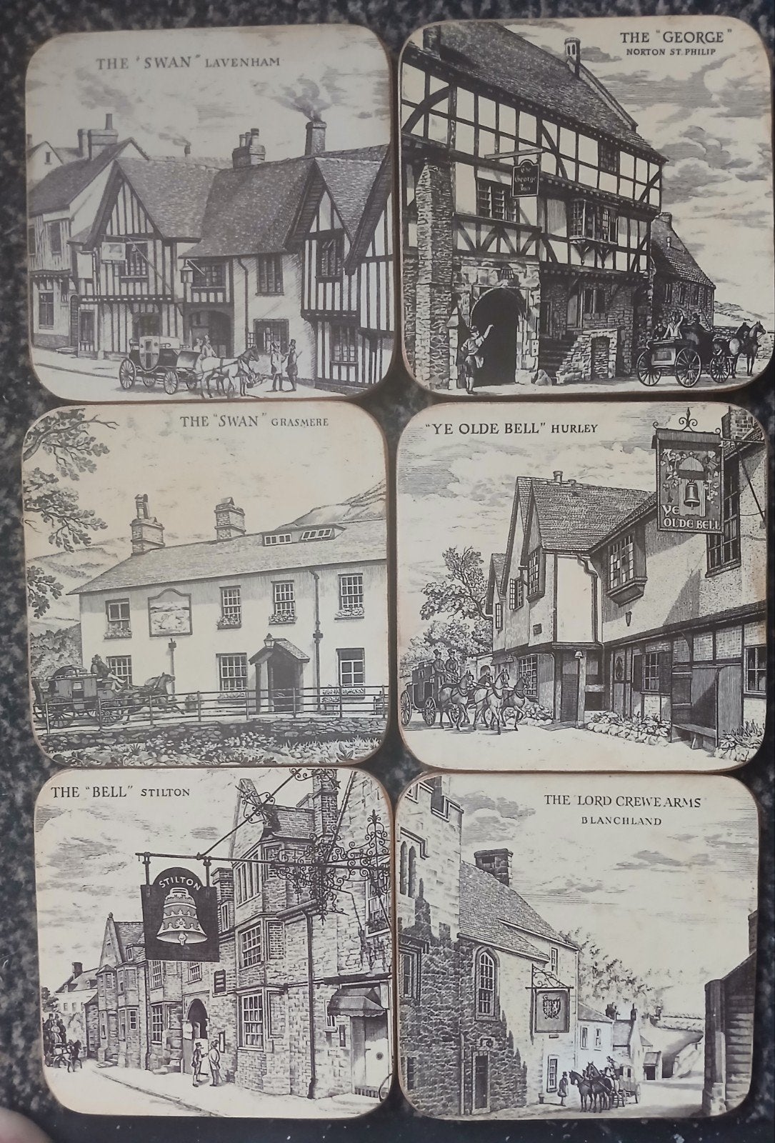 6 sous verre anglais pimpernel désignant chapelles different, Antiquités & Art, Art | Eaux-fortes & Gravures, Enlèvement ou Envoi