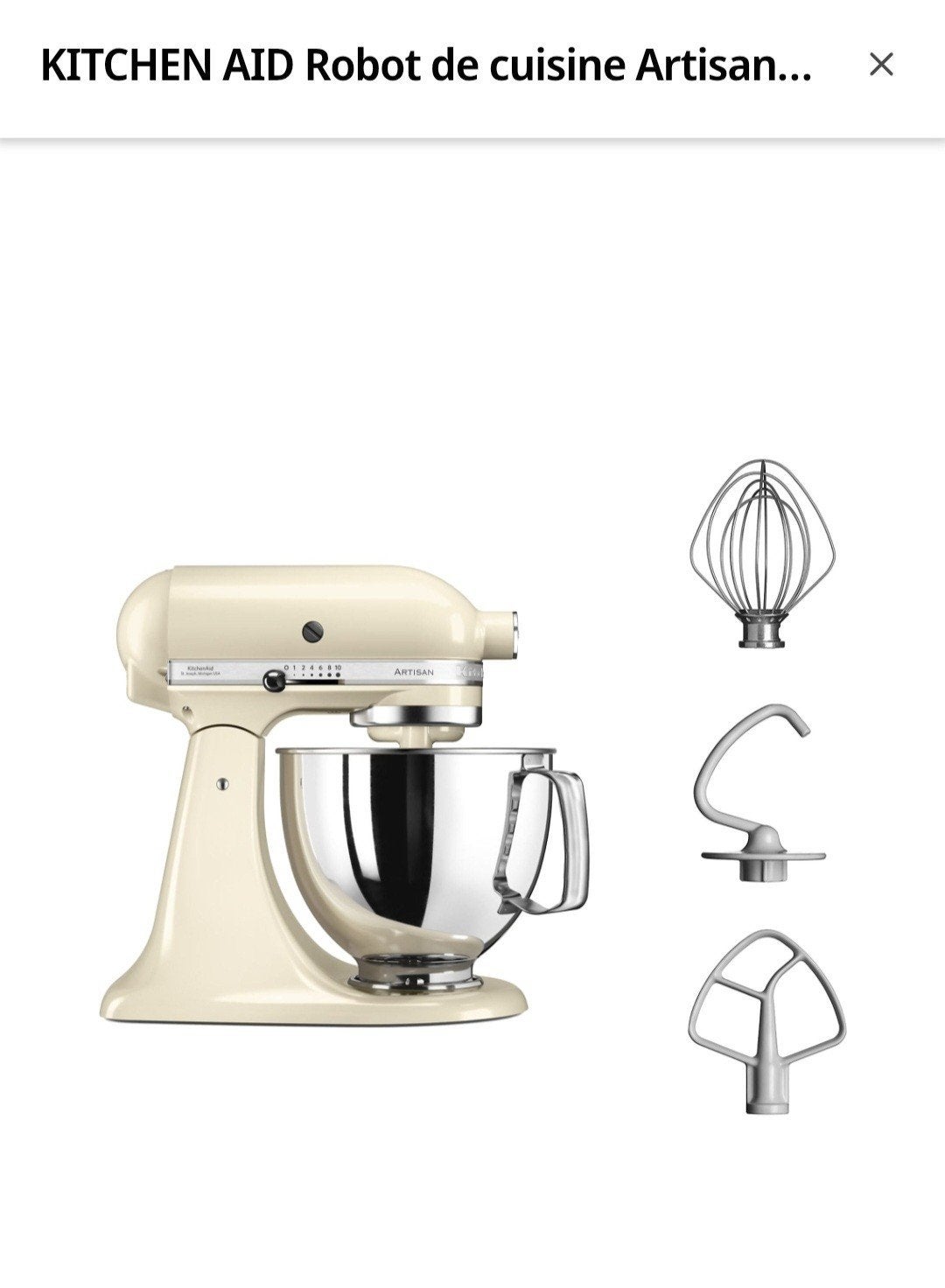 Robot cuisine kitchenaid ARTISAN 4L8 NEUF, Electroménager, Mélangeurs de cuisine, Enlèvement