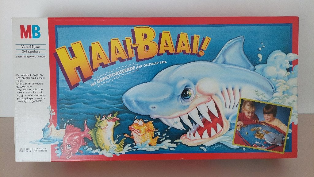 Haai-baai bordspel, Trois ou quatre joueurs, Enlèvement, Comme neuf, MB spelen