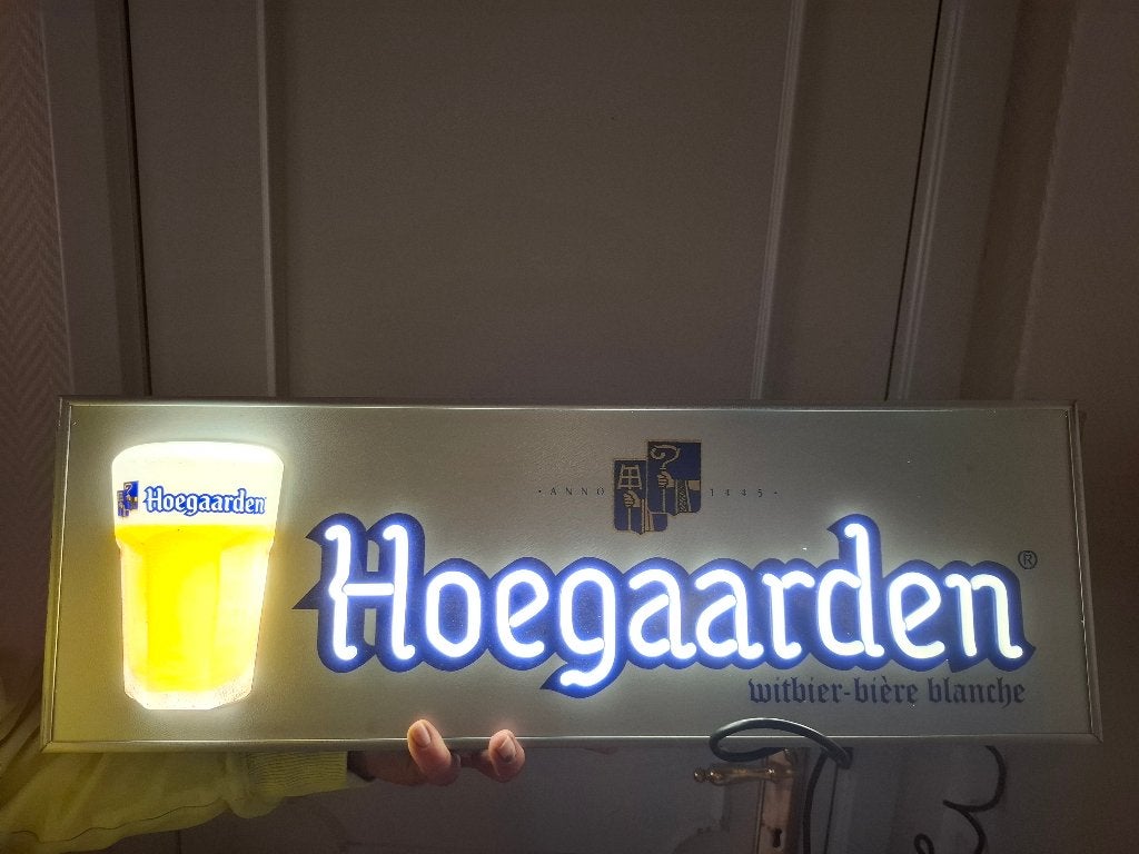 Lichtreclame Hoegaarden, Ophalen of Verzenden, Nieuw, Lichtbak of (neon) lamp