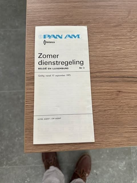 pan am zomer dienstregeling nr 2 1975, Verzamelen, Luchtvaart en Vliegtuigspotten, Overige typen, Pan am, Zo goed als nieuw, Info@pnama.di