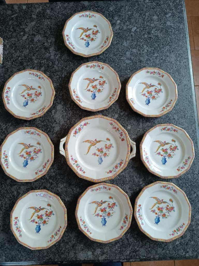 Splendide service à dessert en porcelaine Schlaggenwald, Antiquités & Art, Enlèvement ou Envoi