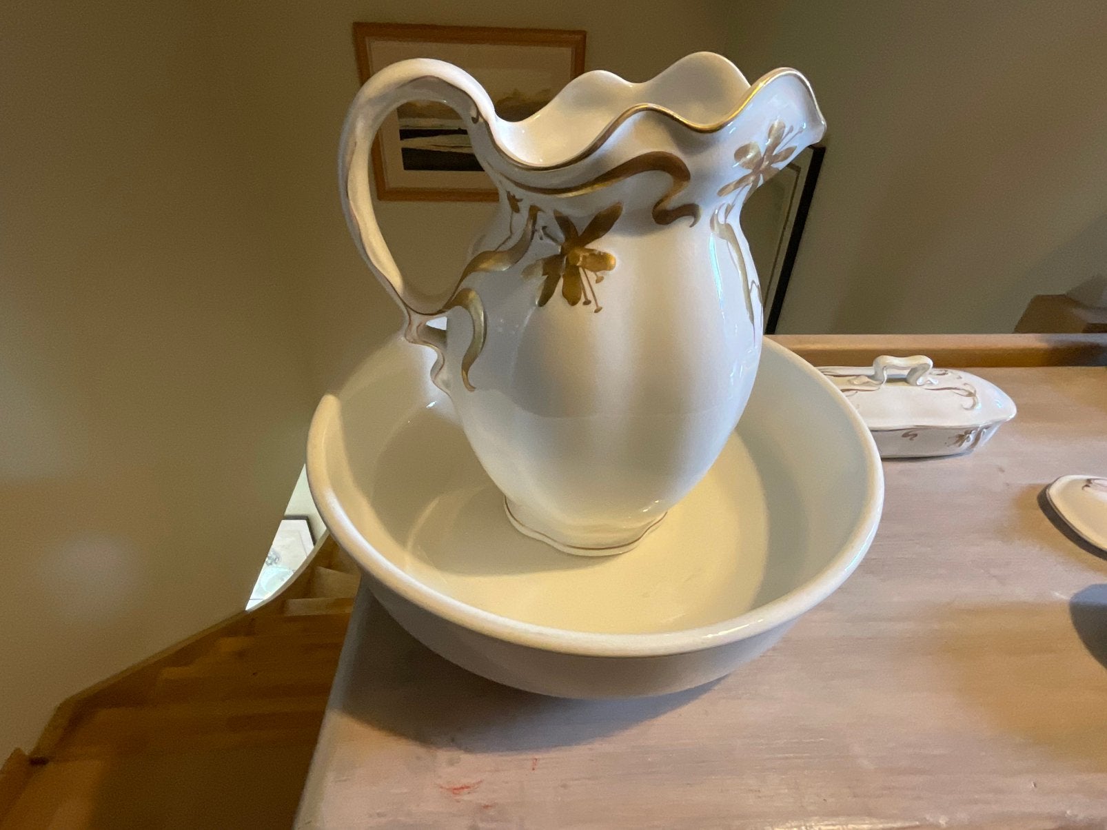 Lavabo ancien et broc, Antiek en Kunst, Ophalen