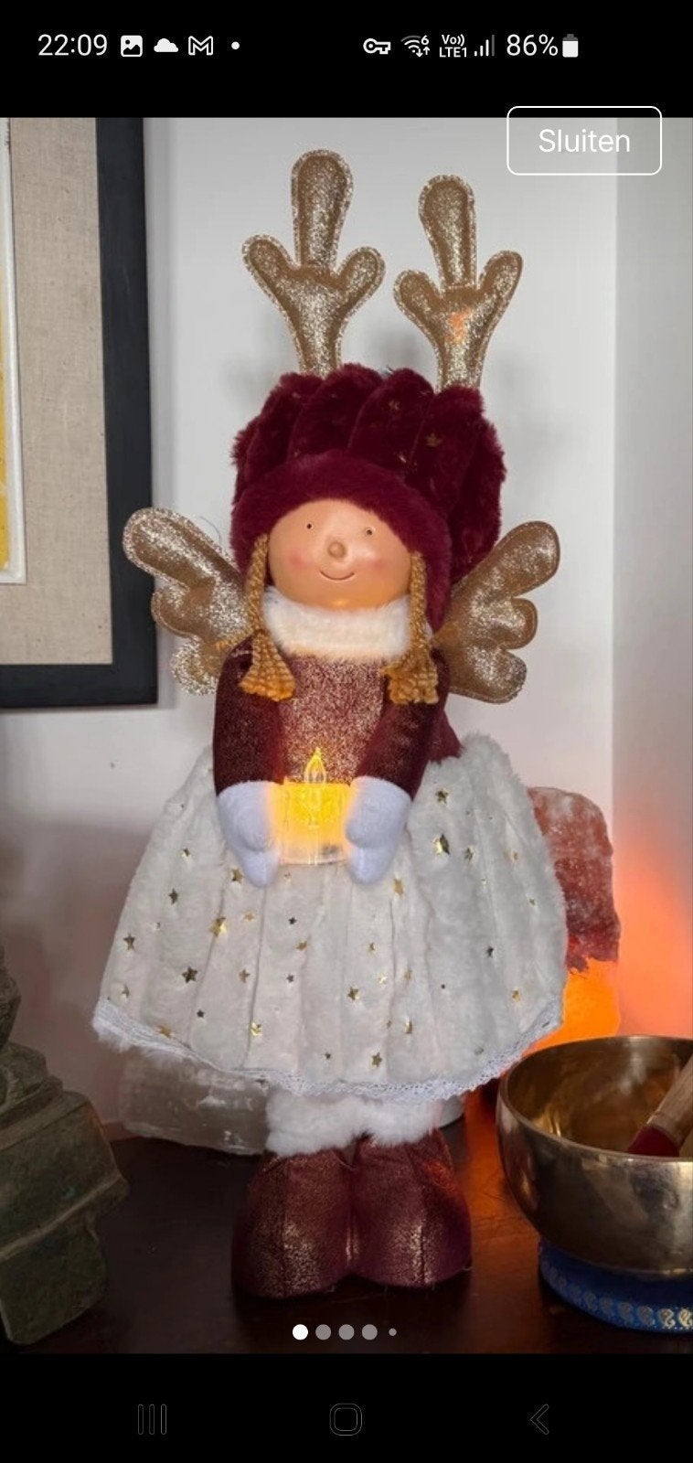 nieuwe grote kerst engel met verlichting, Diversen, Ophalen of Verzenden, Nieuw