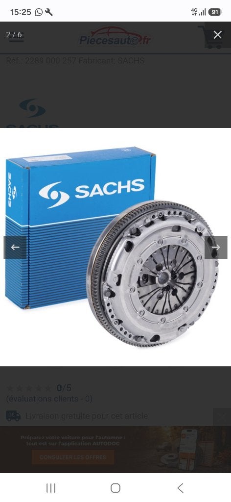 SACHS KIT D EMBR. VOLANT BIMASSE 1.6 tdi ...., Autos : Pièces & Accessoires, Enlèvement, Neuf, Audi