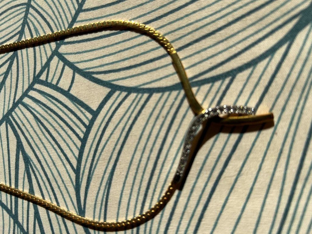 Halsketting, Bijoux, Sacs & Beauté, Colliers, Enlèvement, Comme neuf, Autres couleurs, Autres matériaux