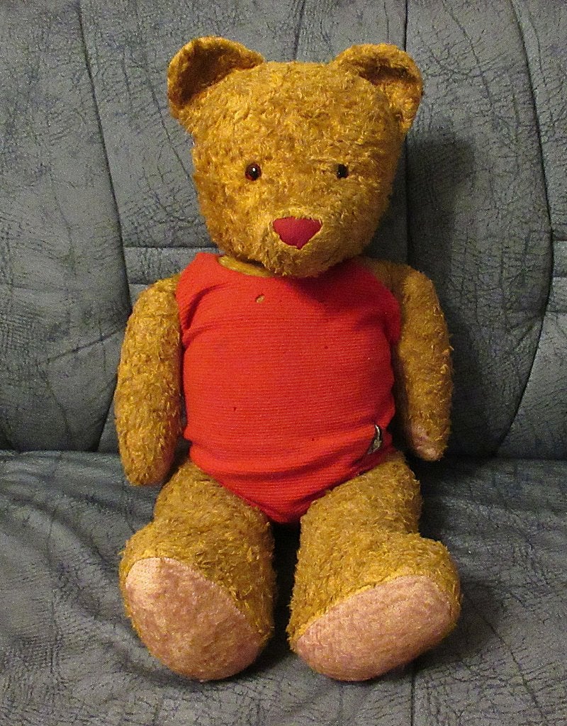 Ours en peluche ancien en mohair datant des années 1940-50., Collections, Enlèvement ou Envoi