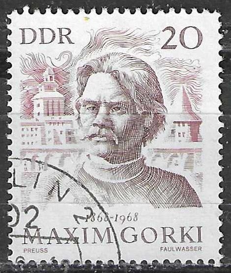 Duitsland DDR 1968 - Yvert 1047 - Maxim Gorky (ST), Verzenden, DDR, Gestempeld