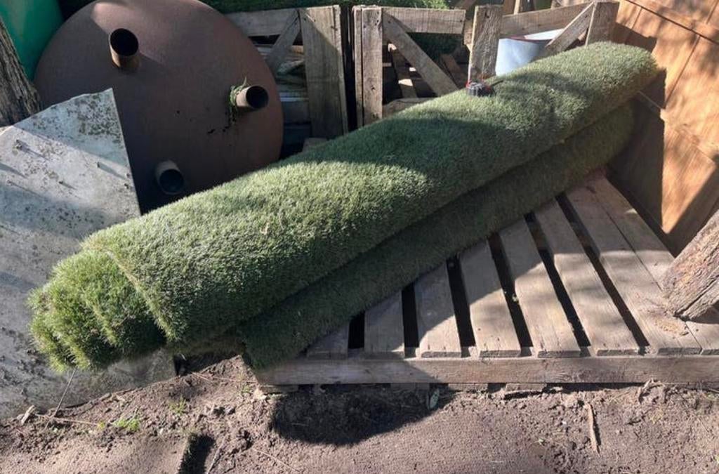 stukken kunstgras, Tuin en Terras, Ophalen, Zo goed als nieuw, Kunstgras