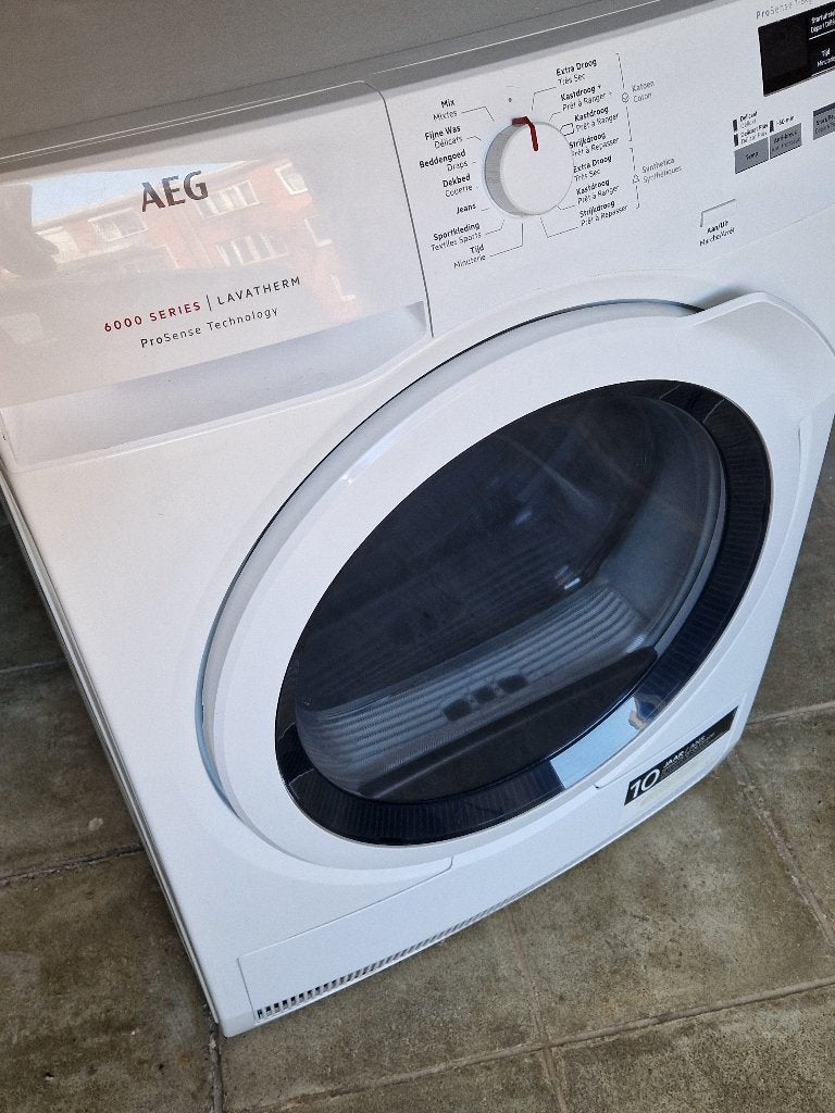 AEG condensatiedroger van 8 kg, Ophalen, Zo goed als nieuw, Voorlader