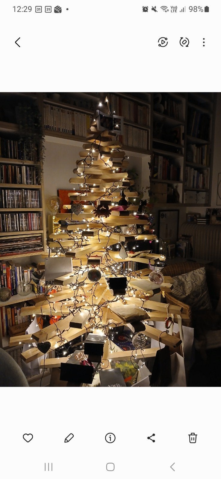 Houten kerstboom, Ophalen, Zo goed als nieuw