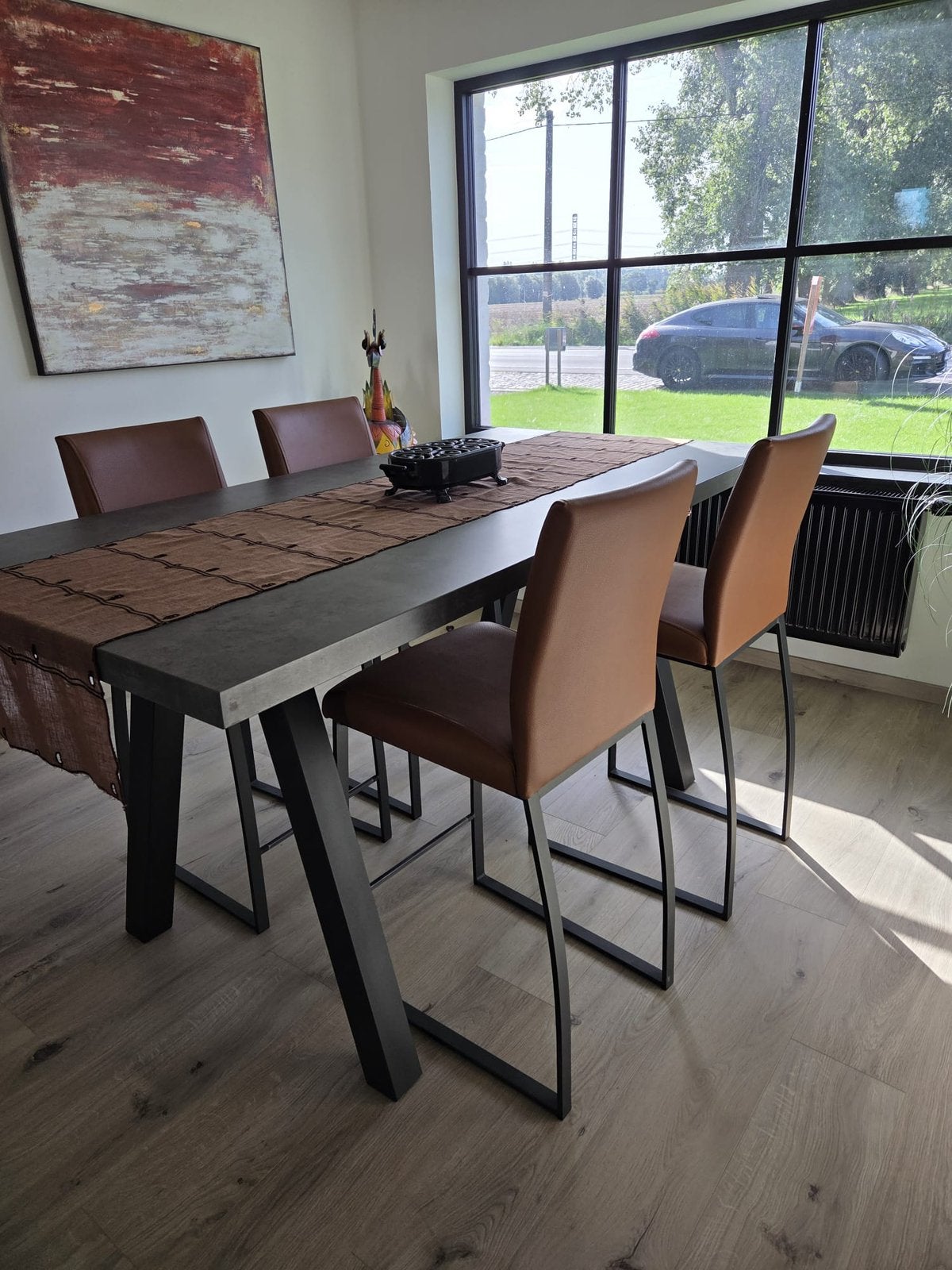 2 Hoge tafels en 8 stoelen, Maison & Meubles, Tables | Tables à manger, Enlèvement, Comme neuf