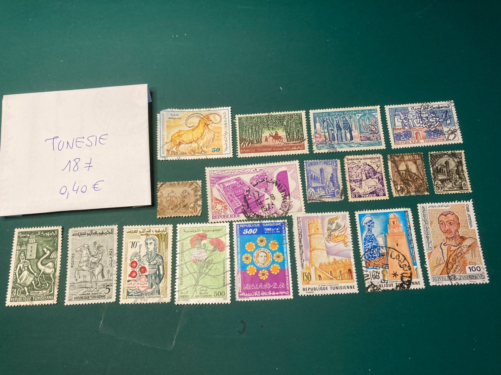 Lot postzegels Tunesië, Postzegels en Munten, Ophalen of Verzenden, Tunesië, Gestempeld