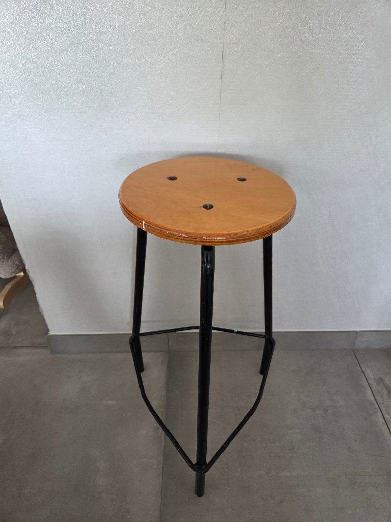 Vintage Industriële Schoolkruk / Stapelkruk, Antiek en Kunst, Ophalen