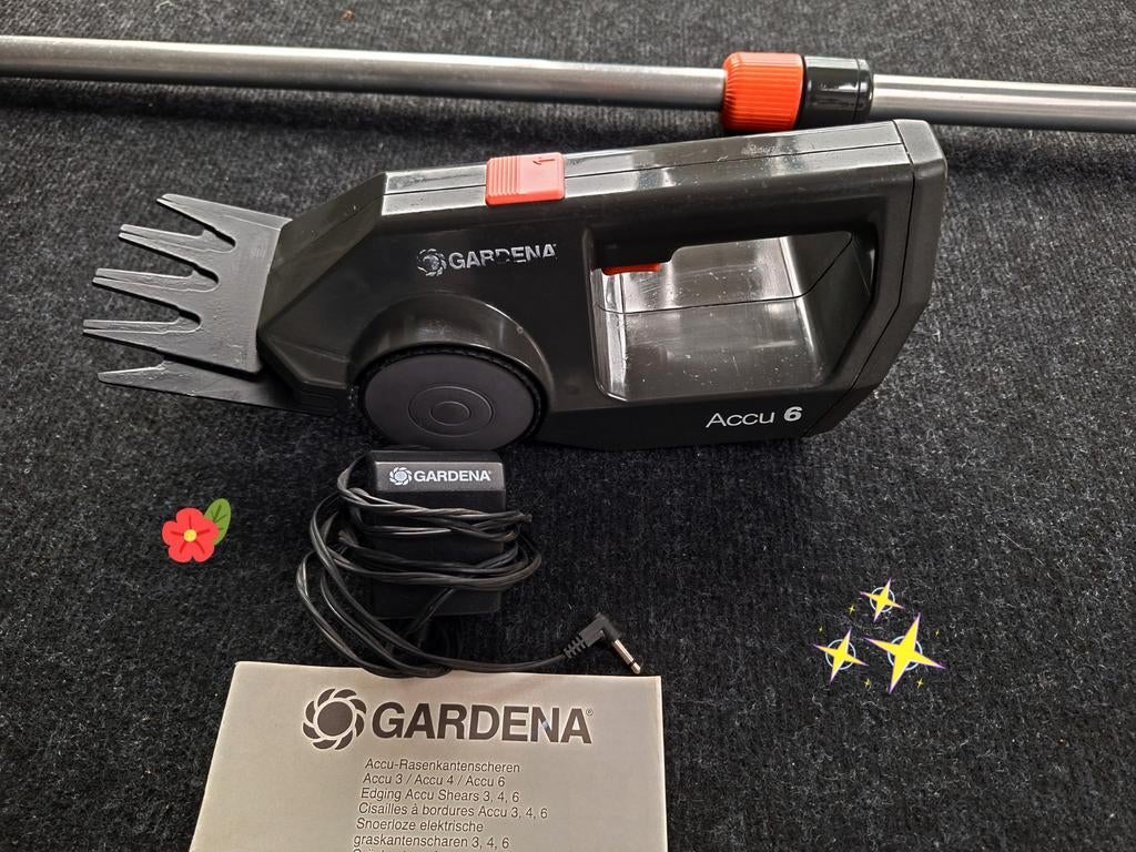 ACCU GRASSCHAAR MET TELESCOPISCHE STEEL + oplader + handlei, Jardin & Terrasse, Taille-haies, Batterie, Enlèvement