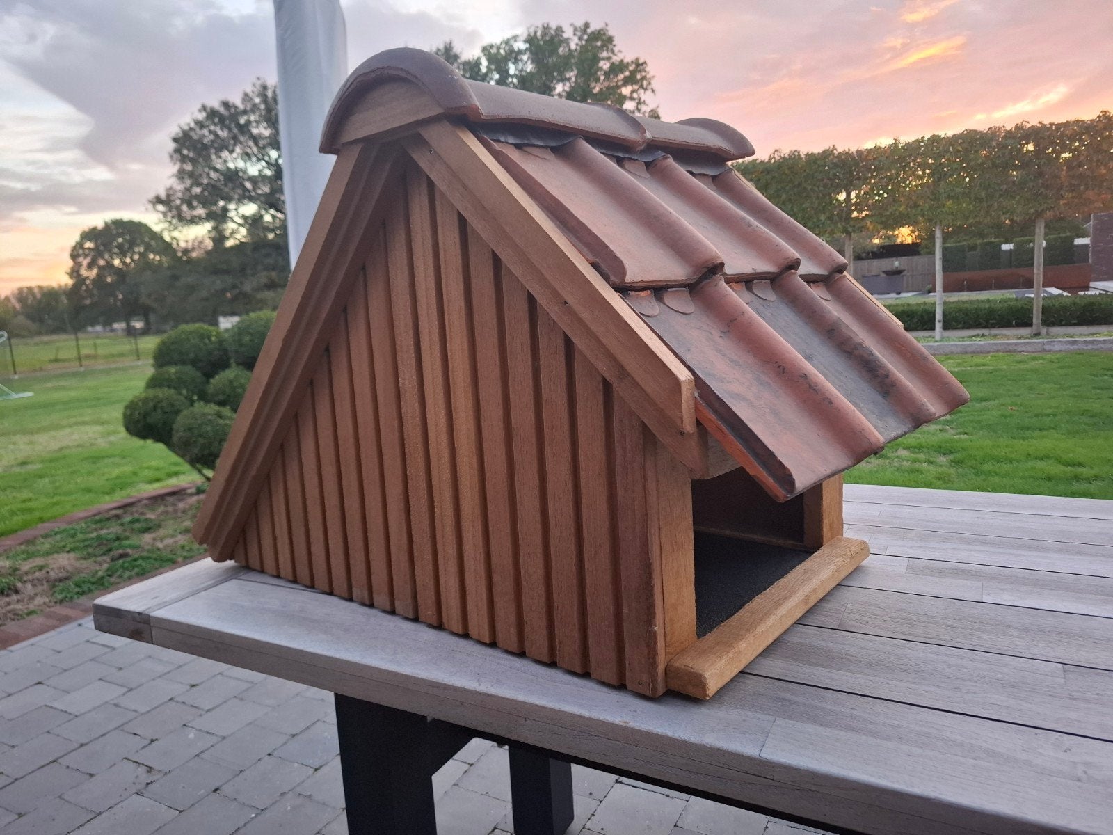 schuilhuisje, hok voor konijnen, knaagdieren, eik, rustiek,, Chinchilla, Niche, 75 à 110 cm, Enlèvement
