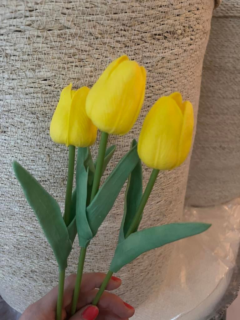 5 tulipes jaunes artificielles, Enlèvement ou Envoi, Neuf