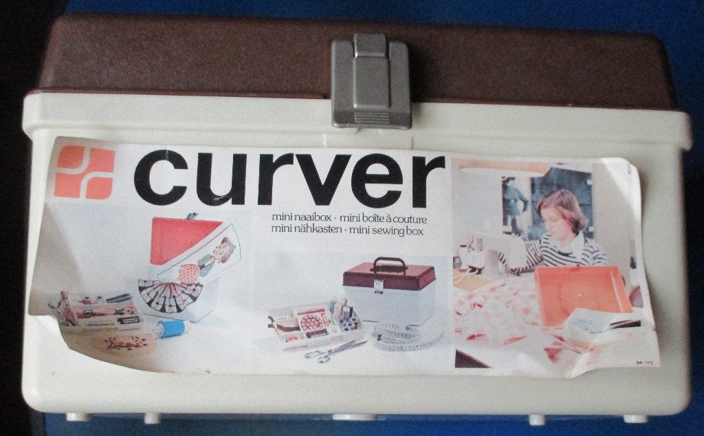 Naaibox Curver, vintage jaren 70+naaigerief, perfecte staat, Ophalen of Verzenden, Nieuw, Overige typen