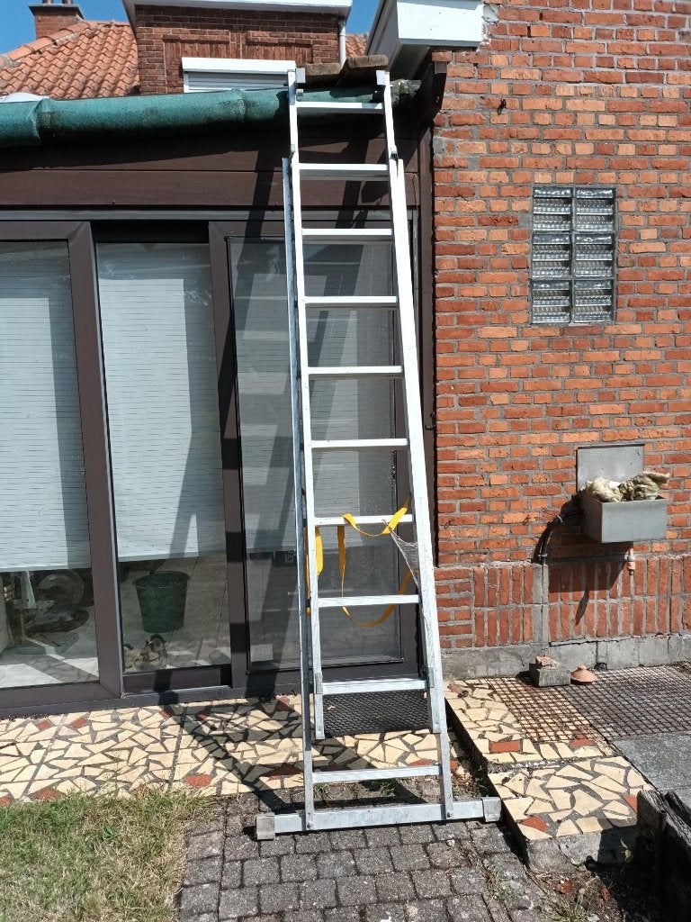 dubbele ladder, Bricolage & Construction, Échelles & Escaliers, Pliable ou rétractable/escamotable, Comme neuf, Échelle, Enlèvement