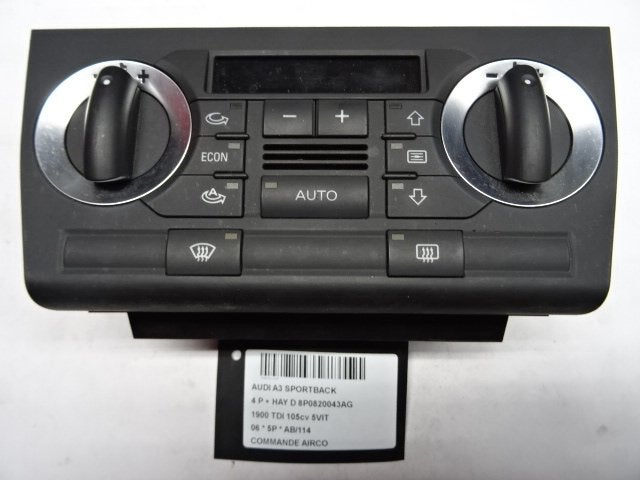 BEDIENINGSPANEEL AIRCO A3 Sportback (8PA) (8P0820043AG), Gebruikt, Audi