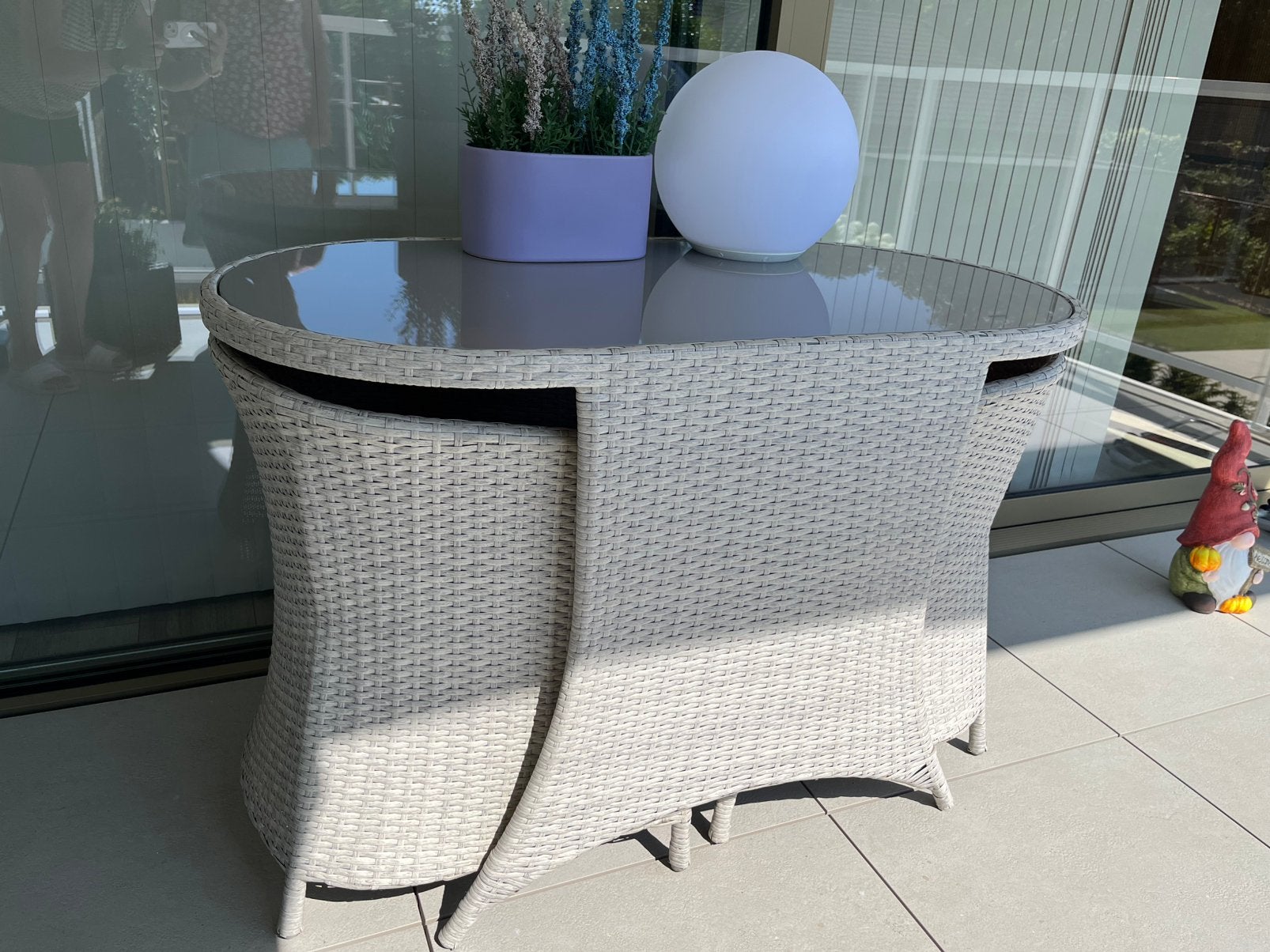 Tafel met 2 stoelen terras, Enlèvement, Comme neuf