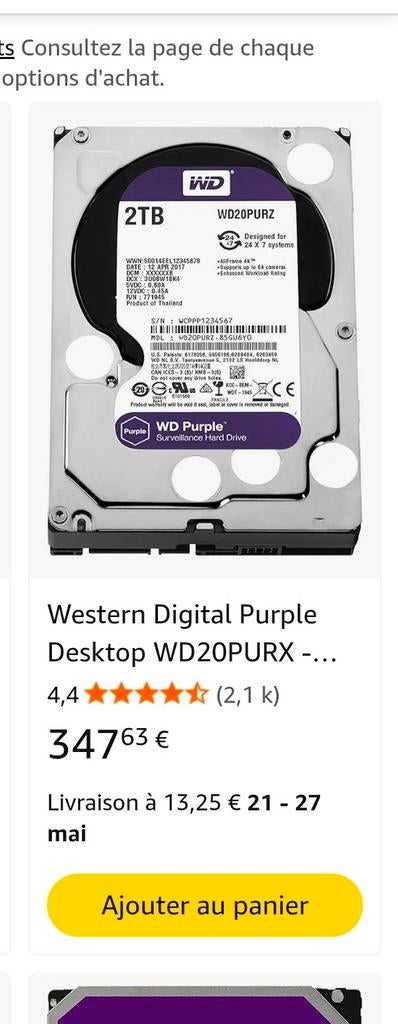 Disque dur 2TB, Informatique & Logiciels, Disques durs