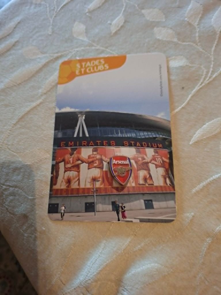 Voetbalkaart : Emirates Stadium / Arsenal, Verzamelen, Ophalen of Verzenden, Zo goed als nieuw, Poster, Plaatje of Sticker