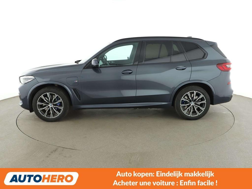 BMW X5 xDrive 45e M Sport (bj 2021, automaat), Auto's, BMW, Automaat, Gebruikt, Leder, Bruin