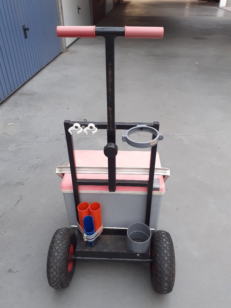 Viskar met hengelbevestiging, Ophalen, Gebruikt