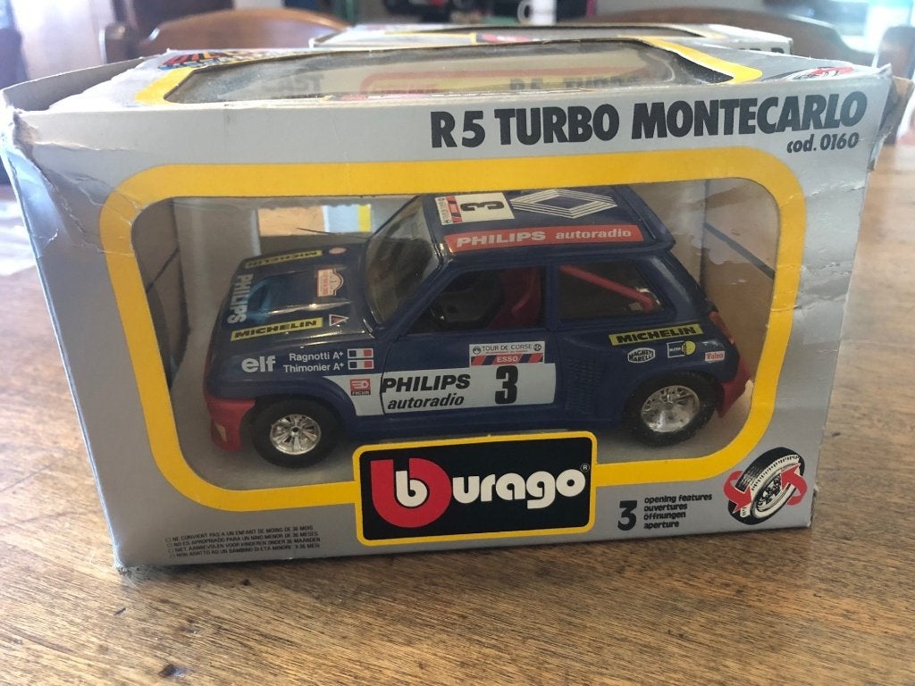 Renault 5 Turbo Montecarlo miniature Burago 1/24, Hobby & Loisirs créatifs, Enlèvement ou Envoi, Comme neuf, Voiture, Burago