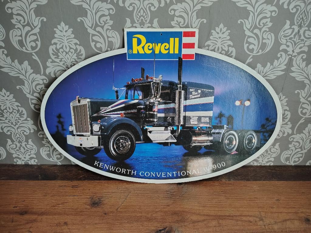 Winkel Reclame Plaat: Revell /Kenworth Truck/ Bugatti EB 110, Hobby & Loisirs créatifs, Voitures miniatures | 1:18, Revell, Envoi