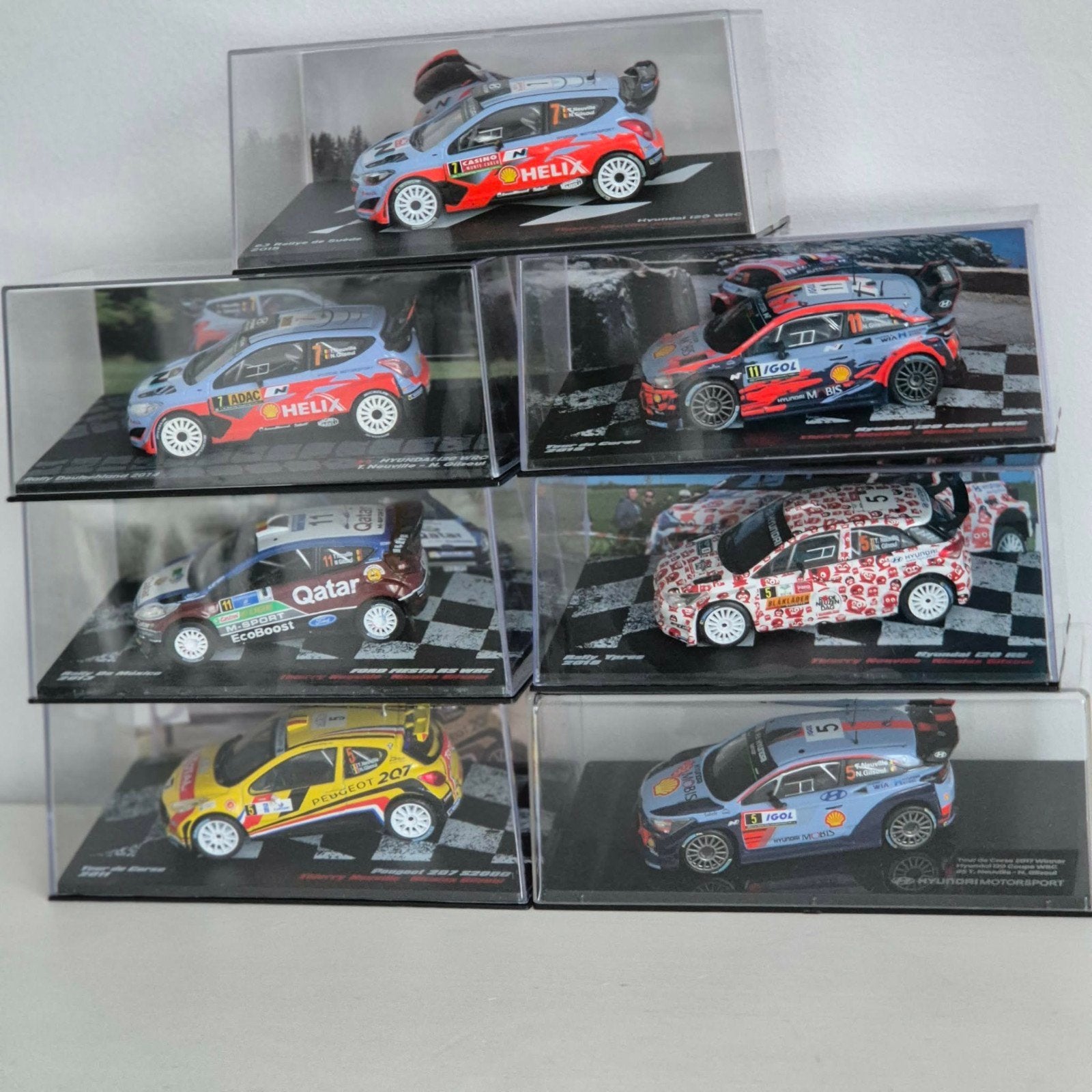 Lot 7 voitures wrc rallye 1/43 T.Neuville-N.Gilsoul, Enlèvement