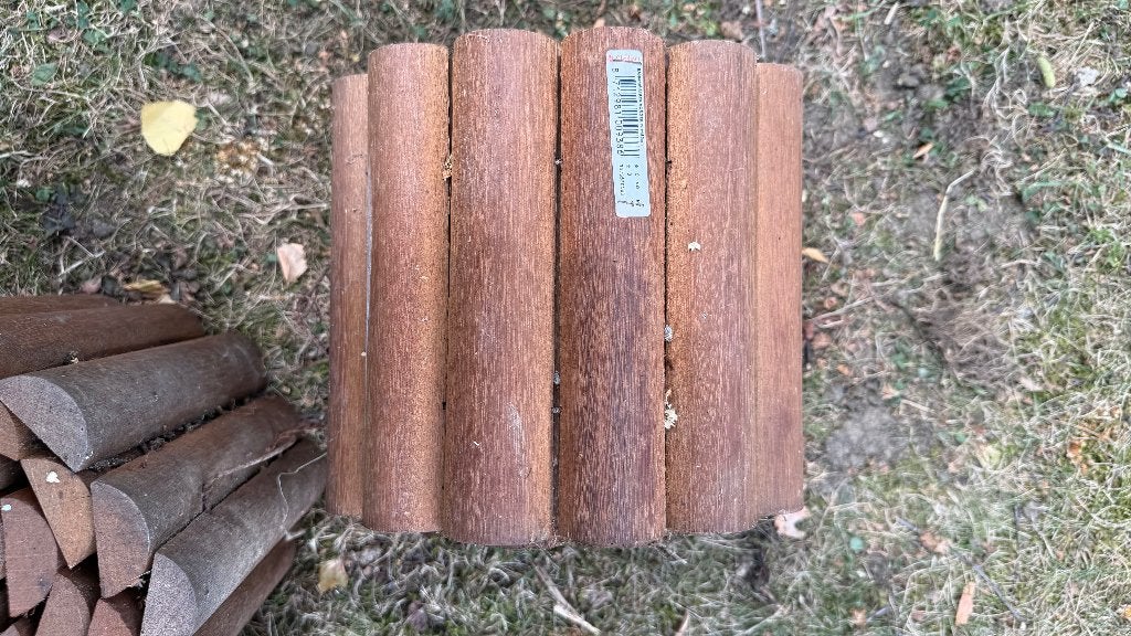 Bordure de jardin en teck, Jardin & Terrasse, Moins de 25 cm, Bordure, 200 cm ou plus, Comme neuf