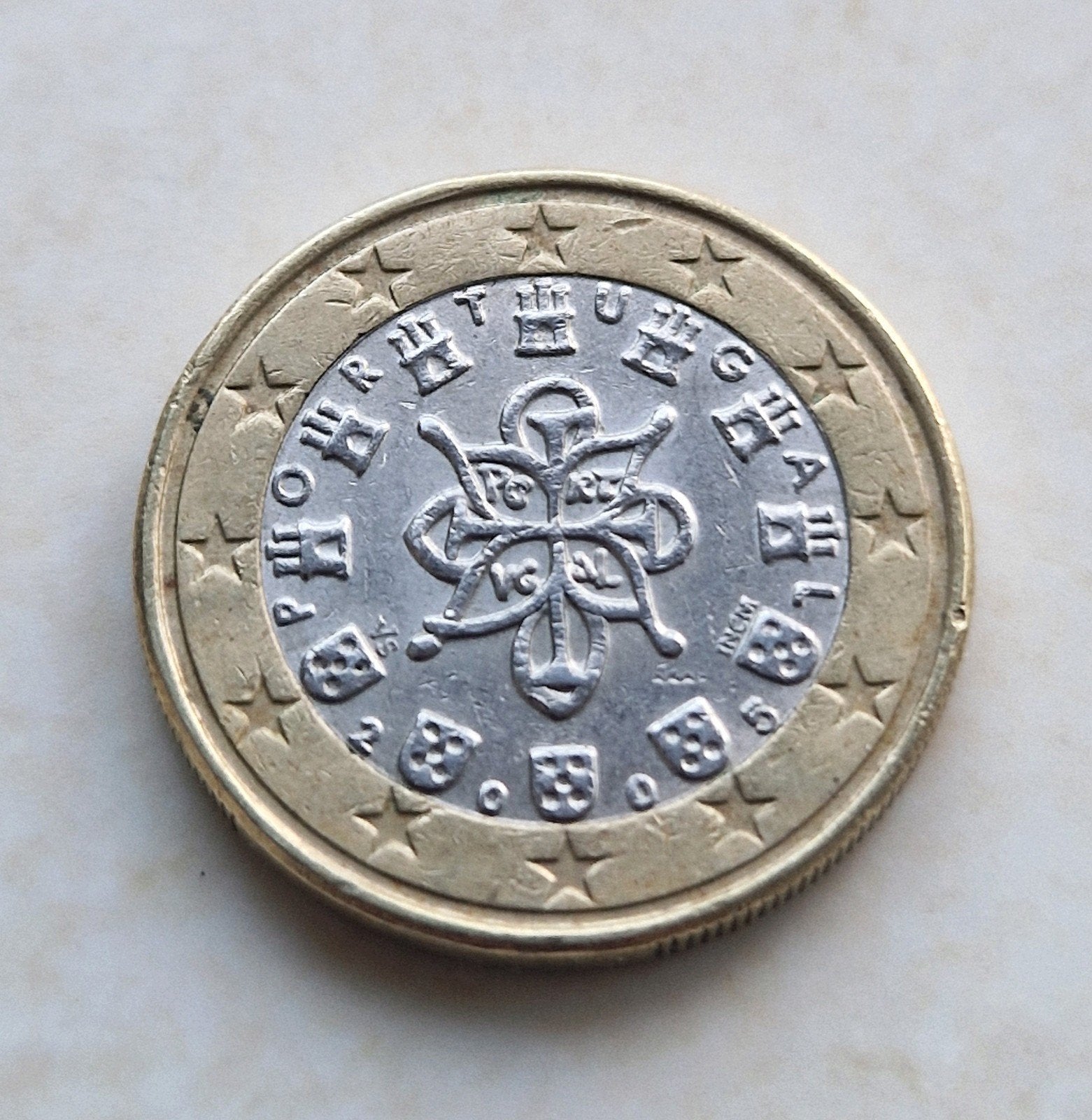 2005 Portugal , 1 Euro Coin, Ophalen of Verzenden