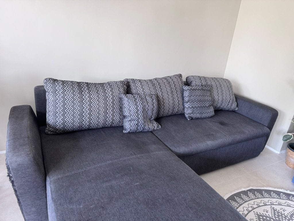 Canapé d’occasion – État usagé, Maison & Meubles, Enlèvement ou Envoi, 200 à 250 cm, Utilisé, Tissus