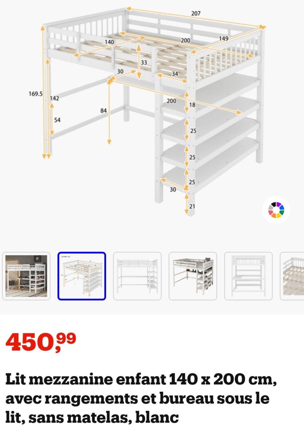 hoogslaper, Ophalen, Hoogslaper, 160 tot 180 cm, Tweepersoons