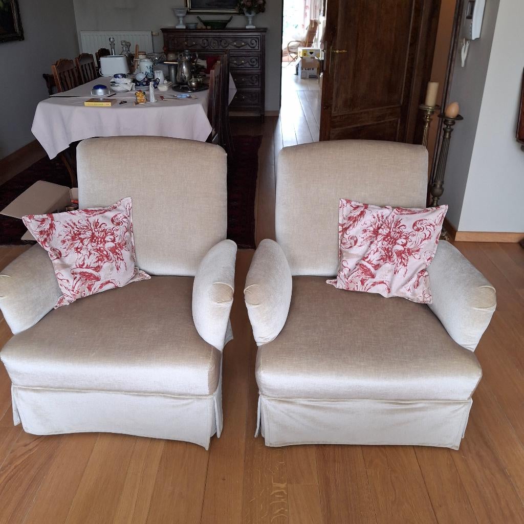 ZETELTJES, Huis en Inrichting, Fauteuils, Ophalen, Gebruikt, Minder dan 75 cm, Stof