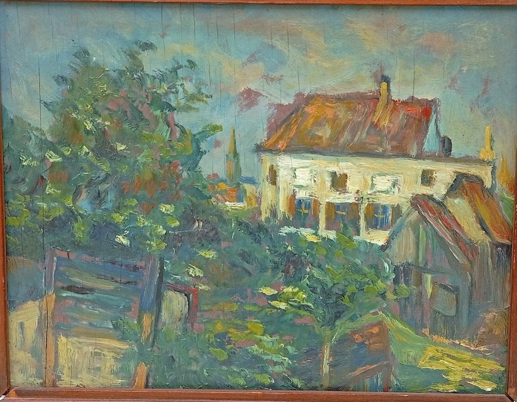 PEINTURE ANCIENNE, Enlèvement ou Envoi, Peint à la main, Peinture à l'huile, Panneau
