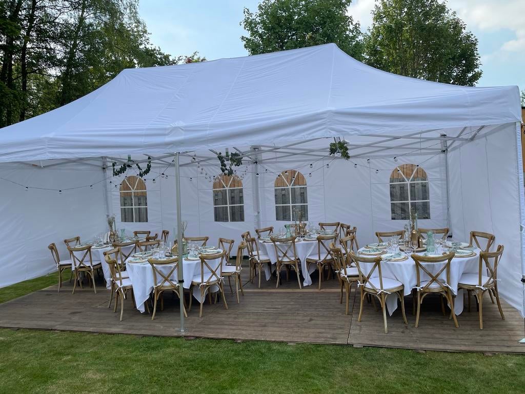 Tent 4x8m te huur volledig water- en winddicht, Enlèvement ou Envoi, Comme neuf