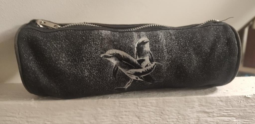 Vintage pennenzak greenpeace, Save the dolpins, Ophalen of Verzenden, Zo goed als nieuw