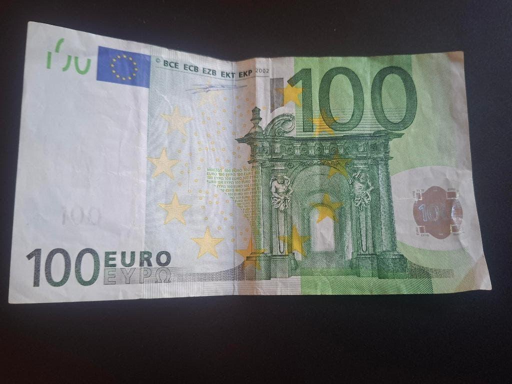 2002 Spanje 100 euro 1e serie Duisenberg code M002, Postzegels en Munten, Verzenden, Spanje, 100 euro, Los biljet