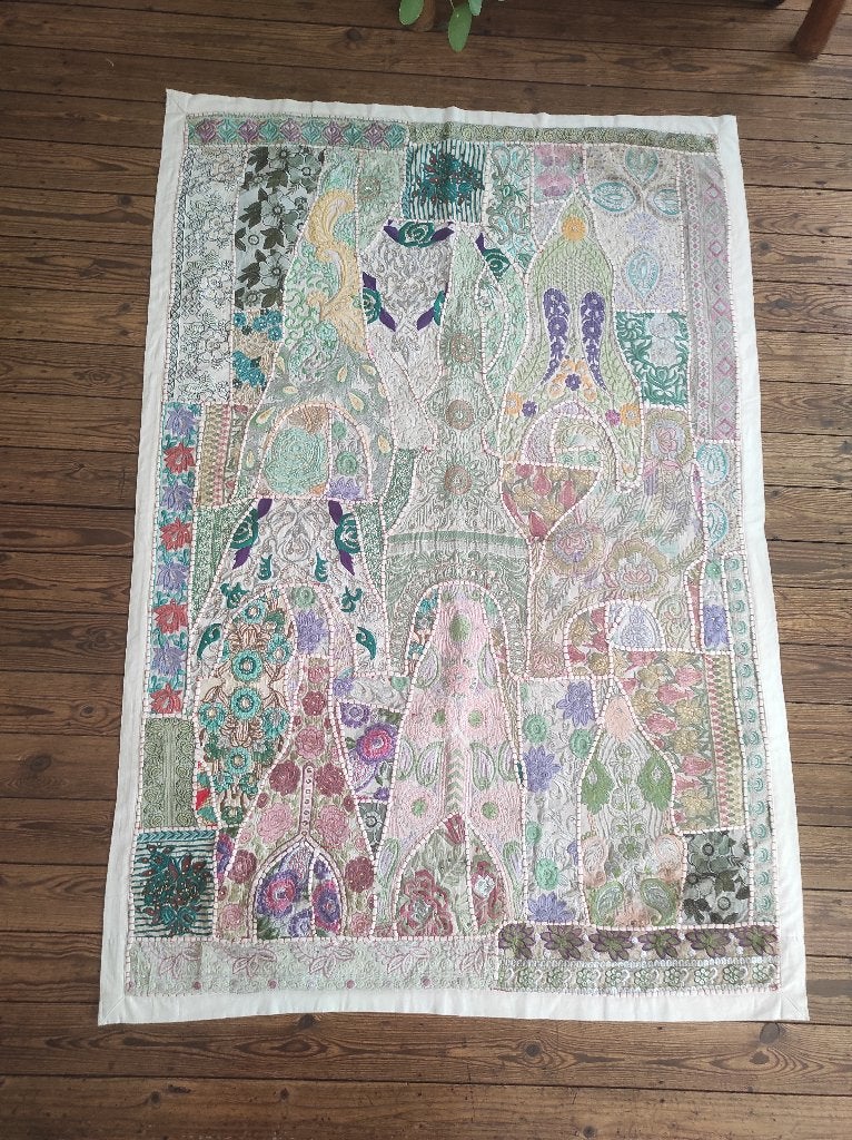 Indisch wandtapijt - hele mooie staat! 105x150cm, Antiek en Kunst, Antiek | Tapijten, Tafelkleden en Textiel, Ophalen