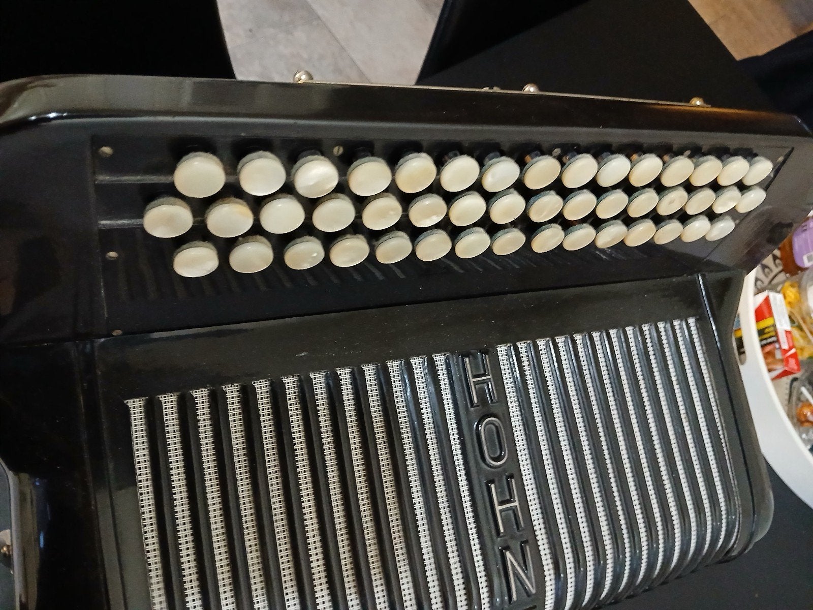Hohner Musette met volle 3 korig musette, Ophalen, Hohner, Met koffer
