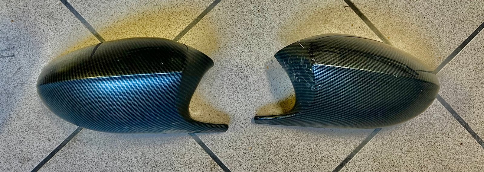 BMW E90 spiegelkappen carbonlook look M3, Auto-onderdelen, Ophalen, BMW