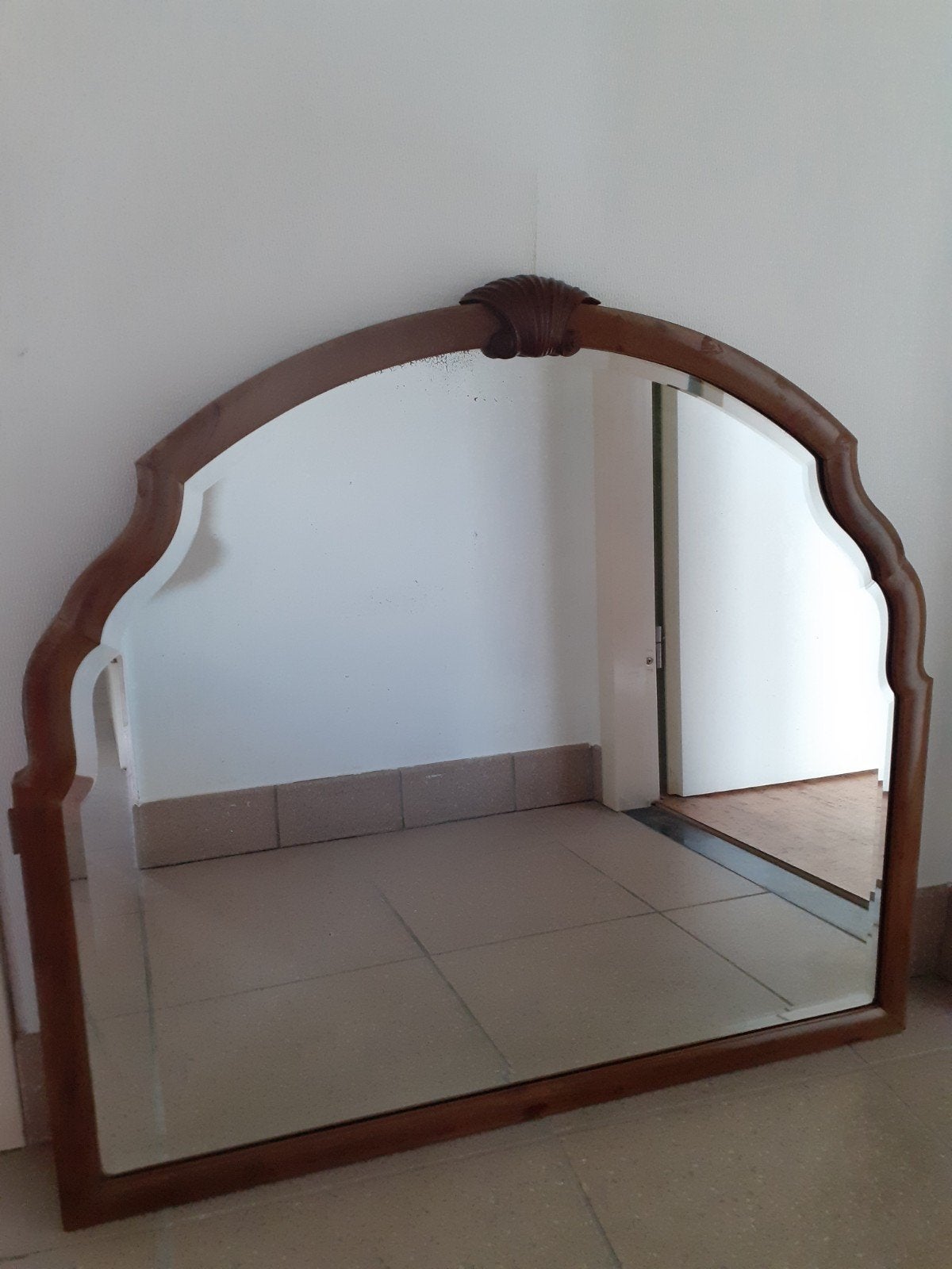 Ancien miroir lourd., Antiquités & Art, Antiquités | Miroirs, Enlèvement