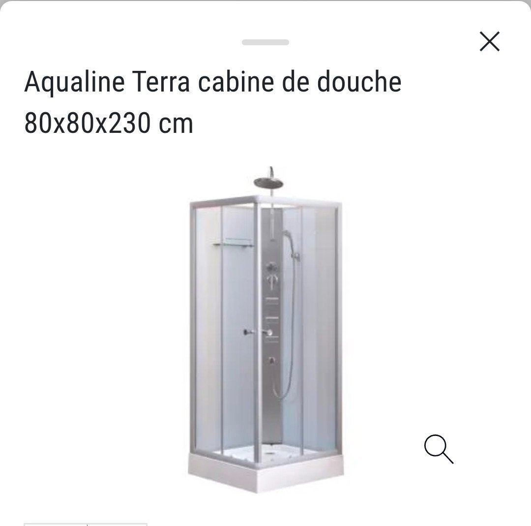 Aqualine Terra 80x80 cm NIEUW douchecabine - Jamais mont, Ophalen