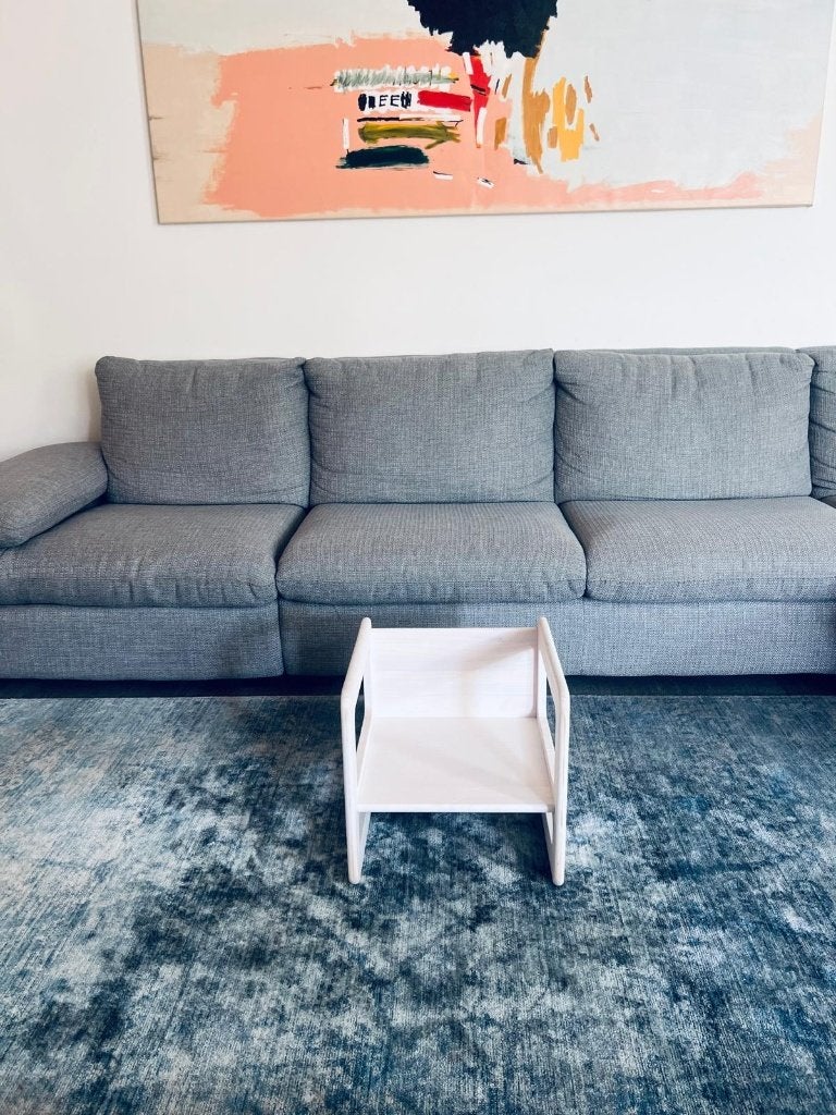 Houten kinderstoel (wit) - Design, Ophalen, Wit, Zo goed als nieuw, Design / Bois